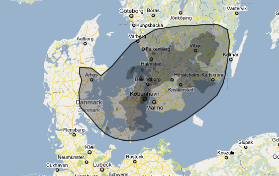 BP oliepøl som den ser ud i Danmark